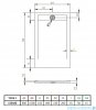 Radaway Teos F brodzik 150x80cm cemento HTF15080-74